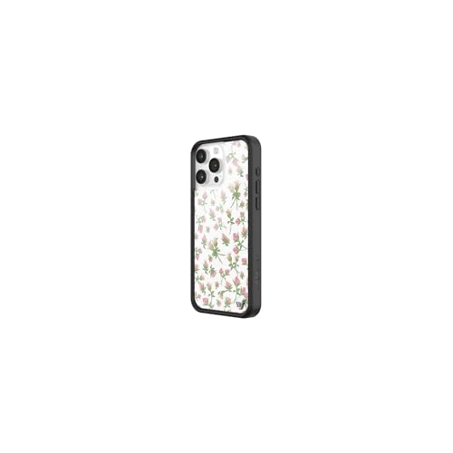 Image of Wildflower Cases - Compatible with iPhone 16 Pro Max| Protective Black Bumper, 6.5ft Drop Test Certified, Women Owned Small Business | Pink White Floral Trendy Cute | Pink Posie Rosie