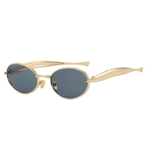Lunettes de soleil ovales femme style punk rétro pour les festivals et sorties en ville