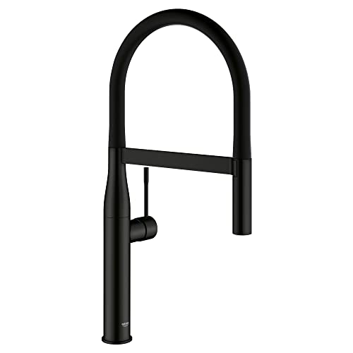 GROHE 302952430 Essence Semi-Pro - Grifo de cocina con pulverizador extraíble, color negro mate