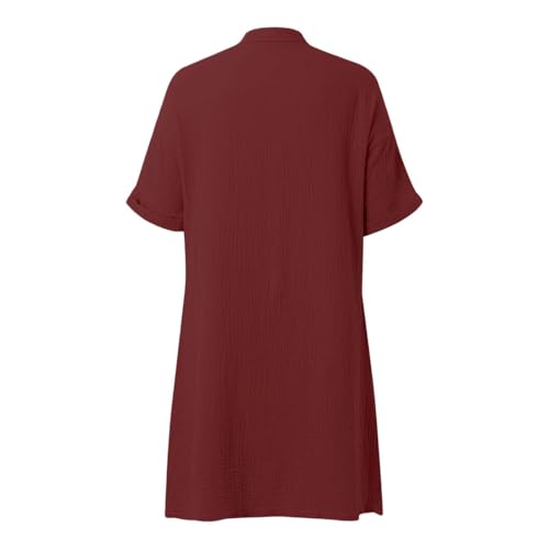 Vestido informal para mujer con botones para vestir cómoda y holgada 4