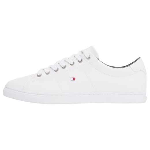 Tommy Hilfiger Herren Essential Leather Sneaker, Weiß (White 100), 42 EU