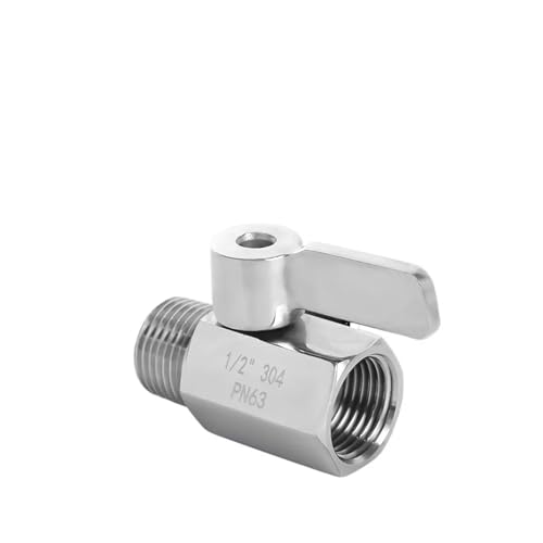 Mini válvula de bola 1/2 con rosca macho BSP de acero inoxidable SUS304 para homebrew 4
