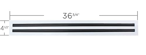 Buildmart - 36" Linear Slot Diffuser - (2 Slot) Double Slot - White Decorative Air Vent - Modern Ac Vent Cover For Ceiling, Walls & Floors - Texas Buildmart #TOP1