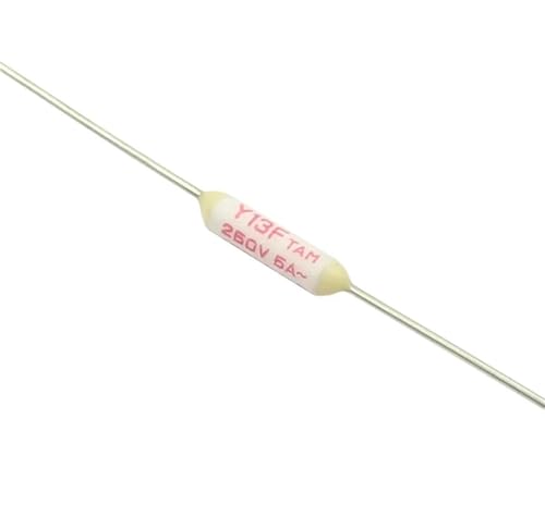 Fusible à maillons thermiques Y13F 133°C à plomb axial 5A 250V pour protection, 5 pièces