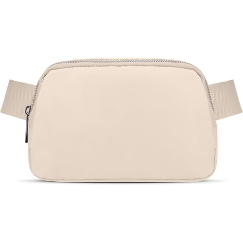 JSJ Mini Fanny Pack for Women & Men,Valentines Day Gifts for Girls Teens Kids Daughter Sister Her,Trendy Stuff Crossbody Bags Cute Everywhere Belt Bags.(Creamy)
