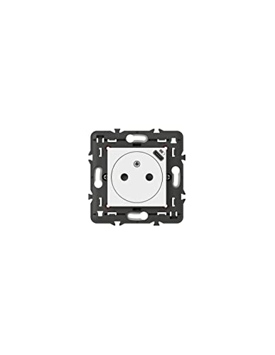 Legrand 077161L Prise de Courant Surface Mosaic, Chargeur USB Type-C Livrée, Support 2 Modules, Blanc