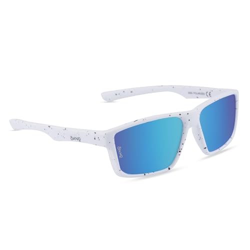 Image of Eyewearlabs OKNO | Polarized Sports Rectangular Wrap-Around Branded Stylish Sunglasses For Men & Women | 100% UV Protection Shades | Cricket Sports Cycling Driving Trekking & More | Blue Lens | Norg