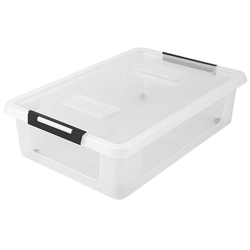 HRB transparente Aufbewahrungsbox Rollbar Unterbettbox mit Deckel...