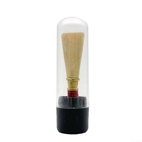 Handgefertigtes Fagottrohr mit mittlerer Stärke, feines Rohrmaterial, 57 mm Länge, Schutzhülle