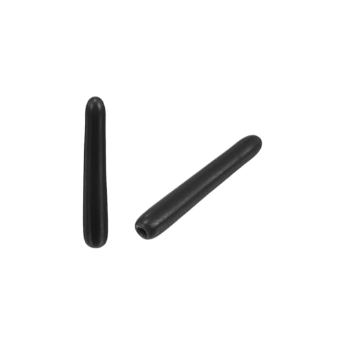 QUARKZMAN 20 Tapones de Goma Redondos 1/16' (1.5mm) Cubierta de Vinilo Negro Protectores de Rosca de Tornillo