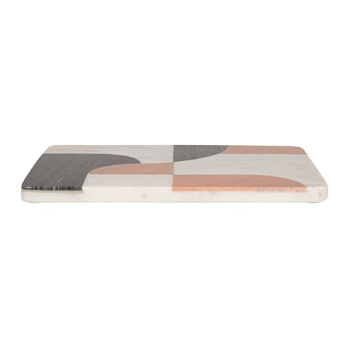 Tabla de cortar rectangular de mármol con diseño abstracto miniatura 6