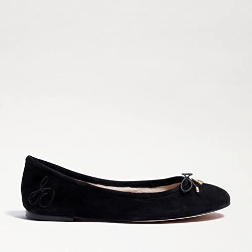 Image of Steve Madden Felicia Black Suede Slip On Rounded Closed Toe Flexible Ballet Flats
