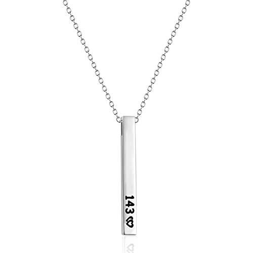 PLITI Numerical Love Gift 143 I Love You Necklace For Boyfriend Girlfriend Couple Gift Love Jewelry