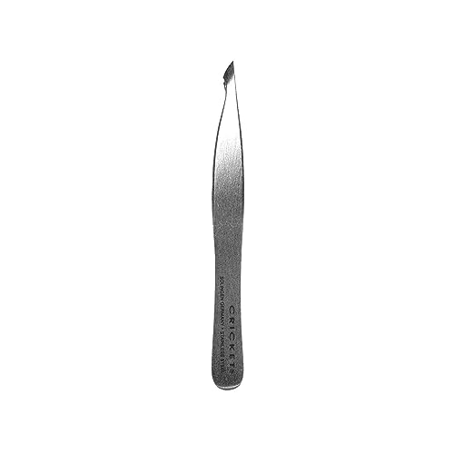 Cricket Beauty Hardware Pro Point/Slant Tweezers - Professional Hair Removal Tool w/Precision Slanted Tip, Durable German Stainless Steel, Superior Grip for Eyebrows, Ingrown Hairs & Facial Grooming