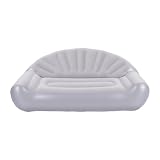 Leftwei Divano Gonfiabile Divano Gonfiabile Floccato in PVC, Ad Aria Portatile per Doppia Persona Forma Ventaglio per Salotto All'aperto in Cortile, 74,80x36,22x32,28 Pollici