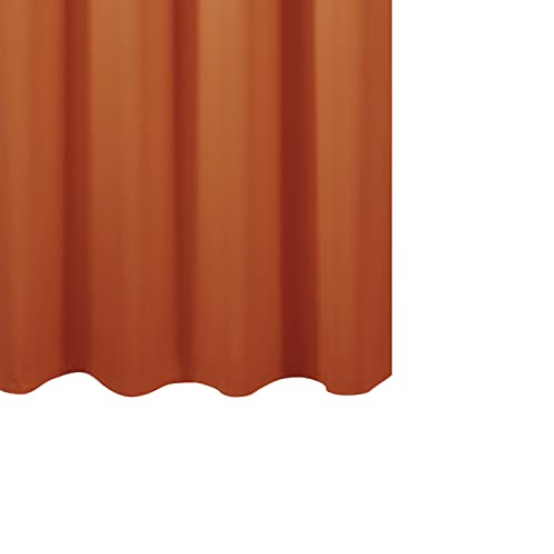 Image of LEMOMO Orange Blackout Curtains 38 x 63 Inch Length /Set of 2 Curtain Panels /Thermal Insulated Room Darkening Blackout Curtains for Bedroom