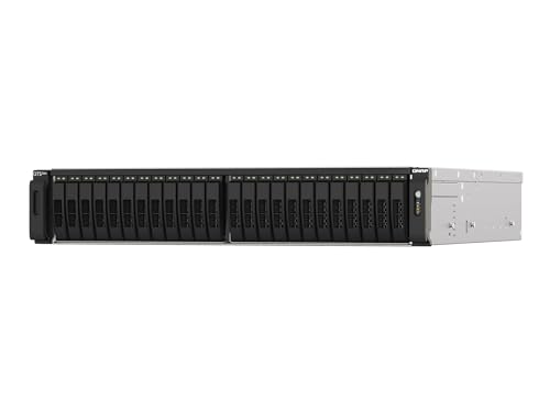 QNAP TS-h2490FU-7302P-128G 24 Bay Dual Node NAS with One Dual-Port 25GbE SmartNIC Ports and 1100W Redundant PSU
