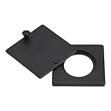 Vibsky Square Zinc Alloy Door Viewer Cover with Rotatable Handle for Privacy Protection, 16mm Inner Diameter Peephole Security Cap with Self-Adhesive Installation, Brushed Black Finish - Image 7
