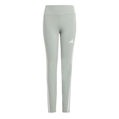 adidas Bambine e ragazze ESSENTIALS 3 STRIPES LEGGINGS, Wonder Sage/white, 14-15 Years