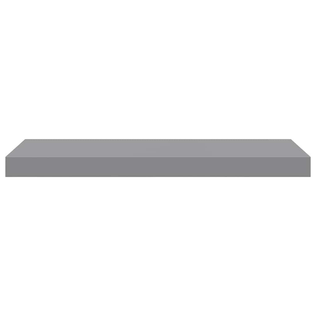 Półki wiszące, 4 szt., szare, 60 x 23,5 x 3,8 cm, MDF, zestaw półek ściennych do sypialni, wytrzymałe półki wiszące na książki i dekoracje, łatwy montaż
