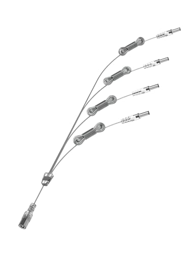 Image of EBD 4 Way Splitter 1 Female to 4 Male 4 ft Transparent Cord