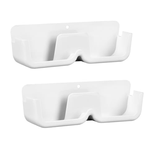 Image of Pack of 2 Specs Holder Wall Mounted /Wall Mounted Mobile Phone Holder / Storage Case For Phones with Strong Adhesive Strips /Eyewear Case Shelving /Sunglasses Display Case /Multi-Purpose Stand (White)
