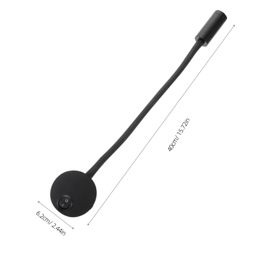 Flexo de pared LED negro de 3W para leer en la cama sin molestar 2
