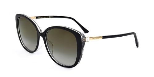 Image of Jimmy Choo ALY/F/S AE2 BLACK GOLD GLITTER 57/17/145 WOMAN Sunglasses