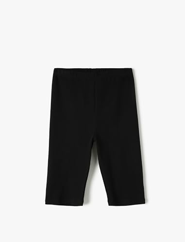 Leggings cortos de algodón, Negro , 4 años