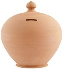 H&H 1924415 H & H Box Round, Raw, 15 cm, Ceramic, Brown image 2