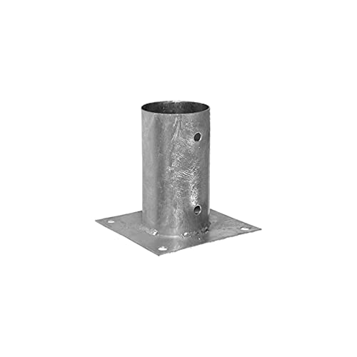 Base di supporto per palo circolare zincata (diametro: 80 mm)