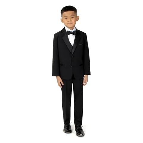 Spring Notion Boys' Classic Fit Tuxedo Set, No Tail 10 Black Cover