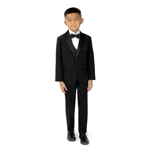 Spring Notion Boys' Classic Fit Tuxedo Suit Set, No Tail, Black 08 by Spring Notion - Used condition - US$50.06
