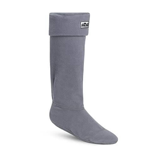Polar Womens Thermal Fleece Welly Wellington Boot Warm Cosy Soft Wellie Socks - Cream - XL