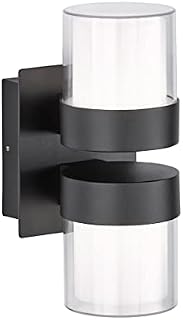 WOFI Außenleuchte, Outdoor Line Aris 2-flammig, Schwarz, LED, Wandleuchte