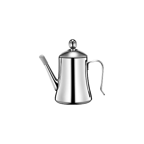 Wenkoni Olive Oil Dispensers Bottle,Olive Oil container,SUS 304-18/8 Stainless Steel Oil Can with Dust Cap,Oil Dispenser Kitchen Storage Container,27oz/800mL Silver. Cover