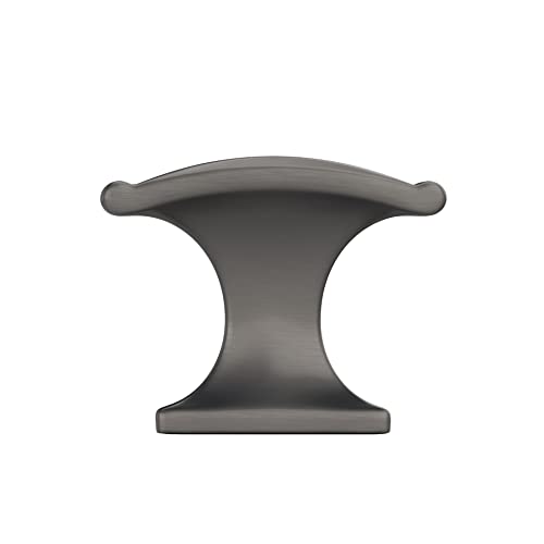 Image of Richelieu Hardware BP260637143 Teramo Collection 1 3 /8-inch (35 mm) x 13 /16-inch (20 mm) Antique Nickel Traditional Rectangular Cabinet and Drawer Knob for Kitchen, Bathroom, and Furniture