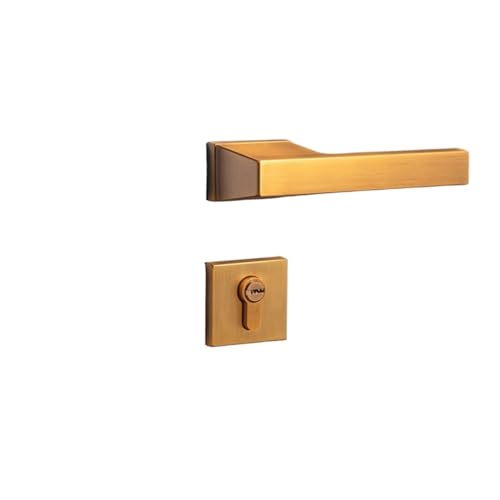 Manija de puerta de habitación de madera maciza con cerradura interior premium 2
