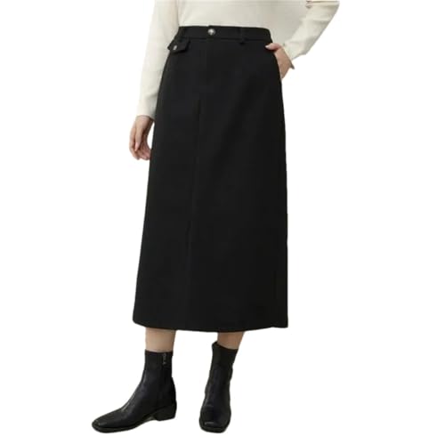 Women's Clothing Side Slit Winter Plus Size Fashionable Design Slimming Skirt