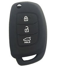 JKbK Silicone Key Cover Black Fit for I20 3 Button Flip Key Models 2013 On-wards.-image-24