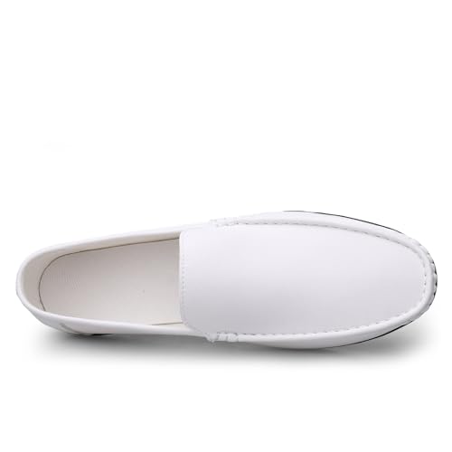 Men's Loafers Shoes Round Toe Solid Color Faux Leather Loafer Shoes Anti-Slip Lightweight Flexible Casual Slip-ons4