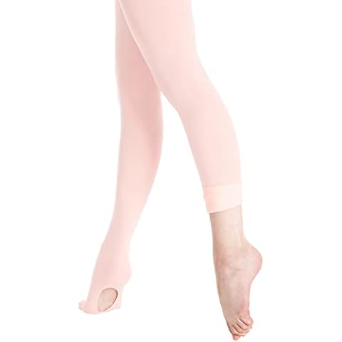 Mulnall Pro Dance Transition Tights for Girls Ballet Convertible Gymnastic Legging Tights for toddlers(DW-08B-1-8-10) Cover