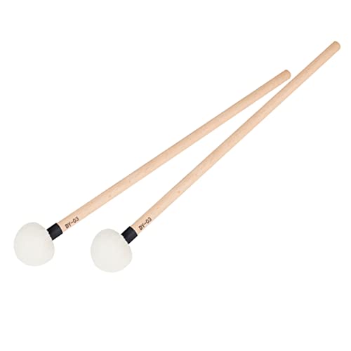 2 baquetas profesionales para percusión con mazo de fieltro miniatura 7
