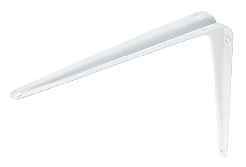Preisvergleich Produktbild Gedotec Regalträger Metall Regalkonsole 345 mm Stahlblech-Konsole für Wandregale / Regalhalter für die Wand-Montage / Stahl weiß beschichtet / 10 Stück - Winkel-Konsole für Bücher-Regale & Tablare