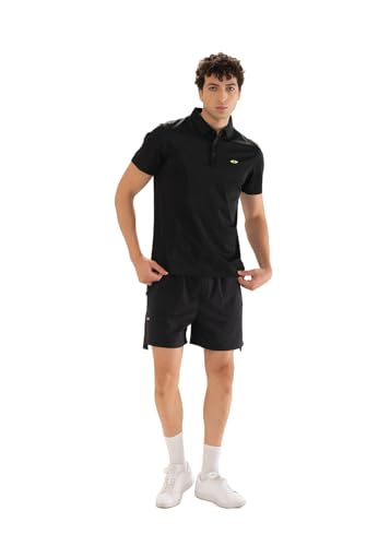 Image of STRCH Men's NeoBond Polo T-Shirt T-Shirt with Stitch-Free Design, 3D Logo & Reflective Details | Soft & Comfotable Everyday T-Shirt for Gym, Yoga, Running Casual Outfit