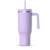 Photo Gallery hydrapeak voyager, bicchiere da 1,134 ml, con manico e coperchio in paglia, bicchieri isolati in acciaio inox, tazza da viaggio per bevande calde e fredde, thermos da viaggio (lavanda) Photo Gallery hydrapeak voyager, bicchiere da 1,134 ml, con manico e coperchio in paglia, bicchieri isolati in acciaio inox, tazza da viaggio per bevande calde e fredde, thermos da viaggio (lavanda)