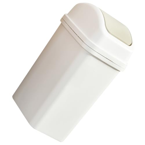 Caneca de basura pequeña con tapa basculante 6L gris