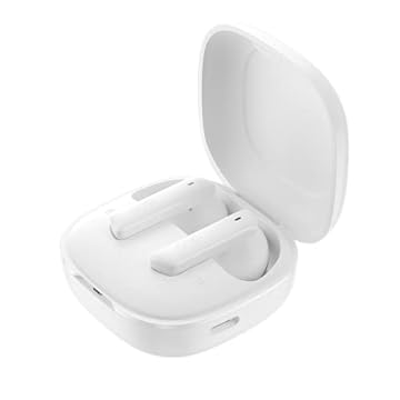 Fone de Ouvido Bluetooth QCY HT05 Melobuds ANC, Cancelamento de Ruido Ativo, 40db ANC Headphone com 6 Microfone, Fone sem fio 30 Tempo de Jogo (Branco)