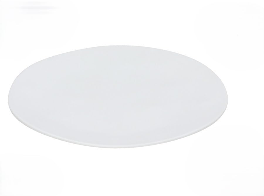 Gerimport Lot de 6 assiettes en mélamine blanche Sam, 21,5 cm de diamètre, résistantes aux chocs, passent au lave-vaisselle
