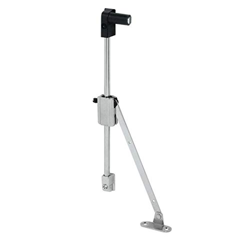 Preisvergleich Produktbild Gedotec Bremsklappenhalter 2-armig Klappenbeschlag - Star Stop / Anschlag: links / Klappenhalter mit Magnet / Klappenstütze mit einstellbarer Bremswirkung / 1 Stück - Klappenscharnier zum Schrauben